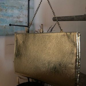 Small gold  L and M vintage clutch